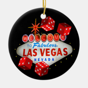  Personalized Las Vegas Nevada Famous Vintage Sign with Gambling  Dice Playing Cards and Stacked Chips Glittered Hanging Christmas Ornament  with Custom Name : Home & Kitchen