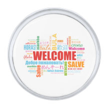 Welcome Different Languages Lapel Pin