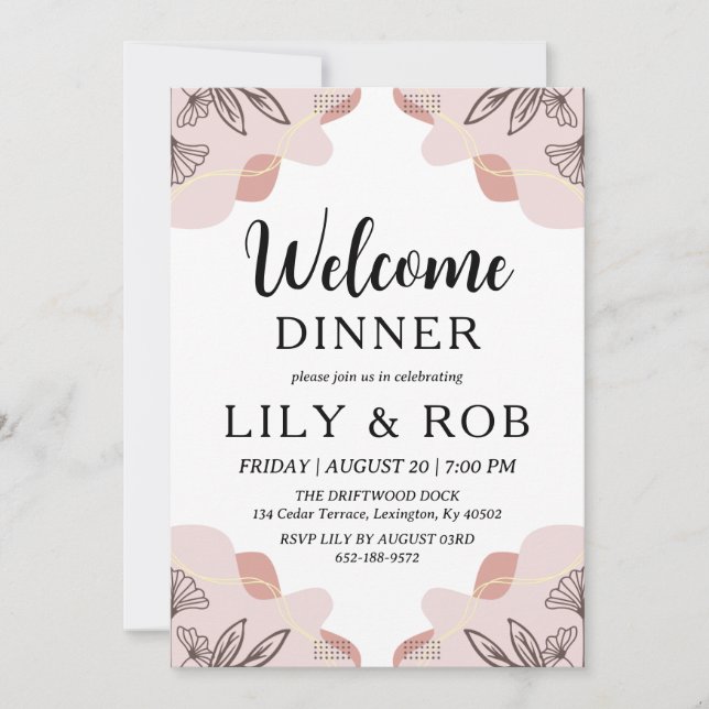 welcome dinner invitation (Front)