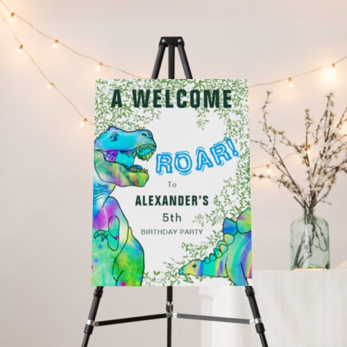 Welcome dinosaur Roar birthday party Foam Board
