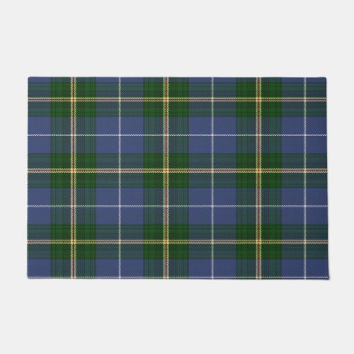 welcome door mat  blue Nova Scotia Tartan plaid