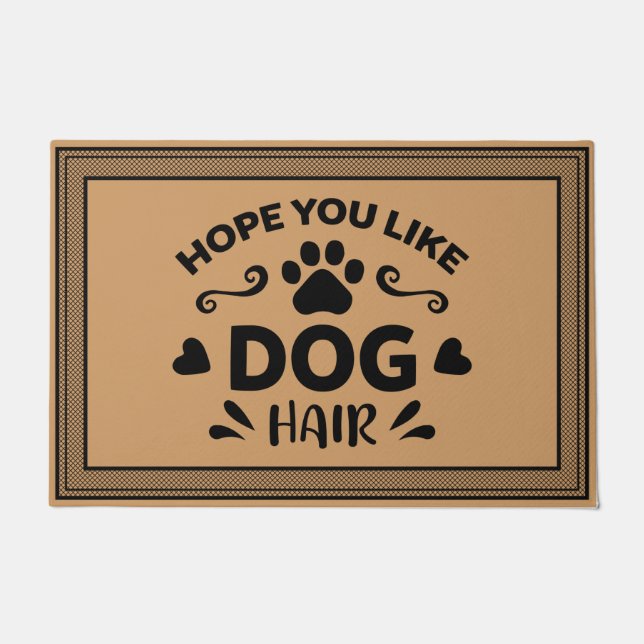 Welcome Door Mat Hope You Like Dog coconut colour (Front)