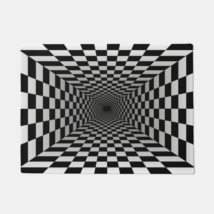 Welcome Door Mat Optical Illusion Vortex 3D | Zazzle