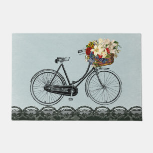 Blossom Bike Hooked Door Mat