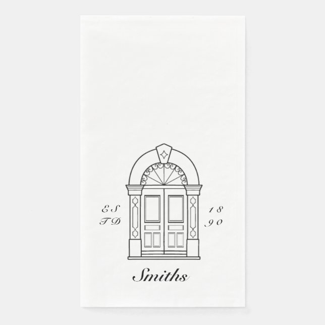Welcome Door  Paper Guest Towels (Front)