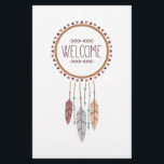 Welcome Dreamcatcher<br><div class="desc">Hope all your dreams come true. Keep your nightmares away with this native inspired design on blankets, throws, bedspreads and more!</div>