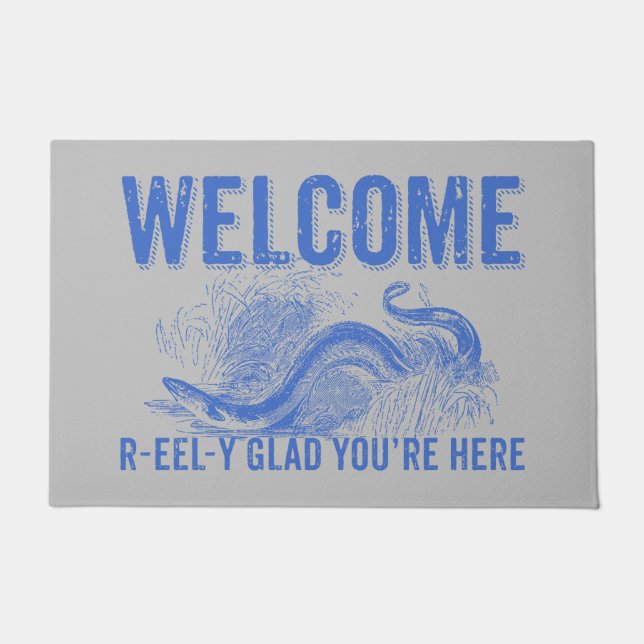 Welcome Eel Humor Doormat (Front)