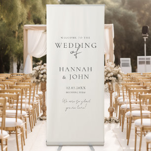 Welcome! Elegant, modern,  Retractable Banner