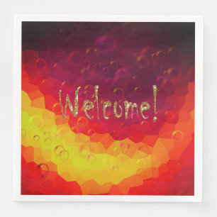 Welcome!, elegant paper dinner napkins