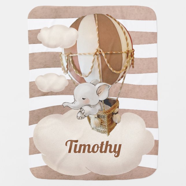 Welcome Elephant Baby Baby Blanket (Front)