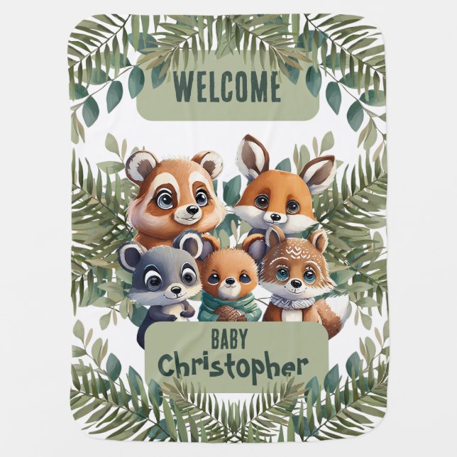 Welcome Enchanted Tails Baby Blanket (Front)