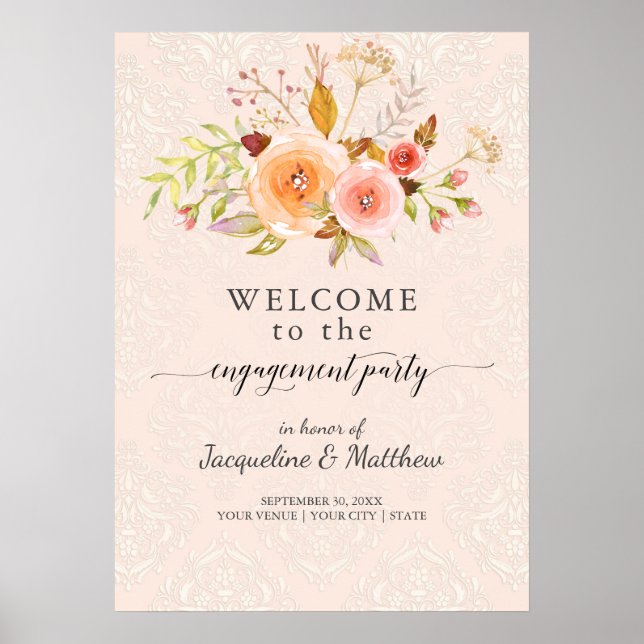 Welcome Engagement Welcome Sign Template (Front)
