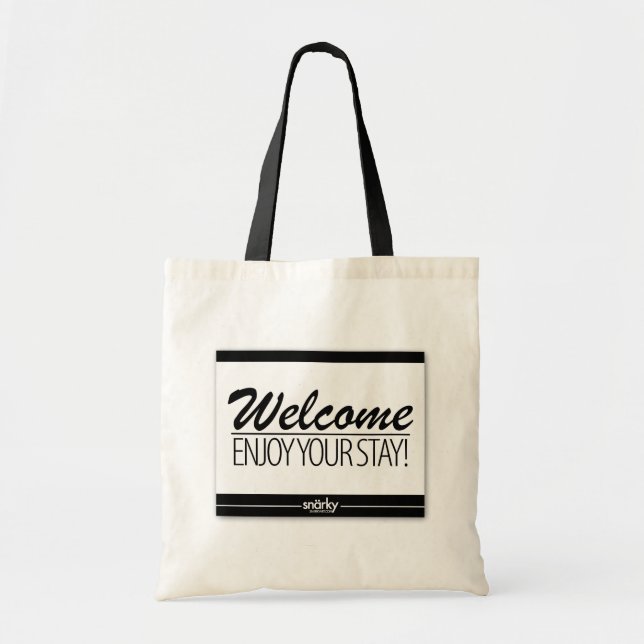 Welcome Enjoy Your Stay Doormat Tote Bag (Front)
