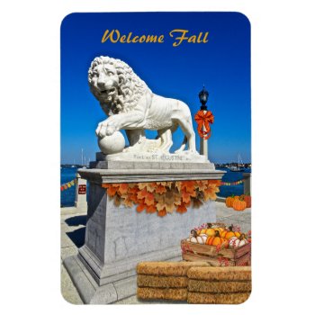 Welcome Fall Coastal St Augustine Florida Magnet by Sozo4all at Zazzle