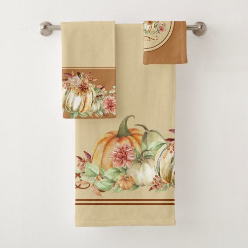 Welcome Fall Elegant Bath Towel Set