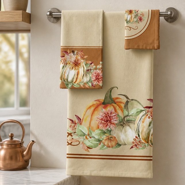 Welcome Fall Elegant Bath Towel Set (Creator Uploaded)