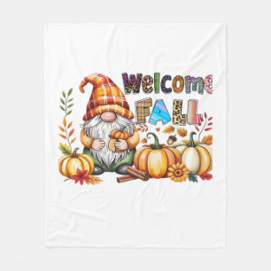 Welcome Fall Gnomes Classic T-Shirt.png Fleece Blanket