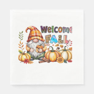 Welcome Fall Gnomes Classic T-Shirt.png Napkins