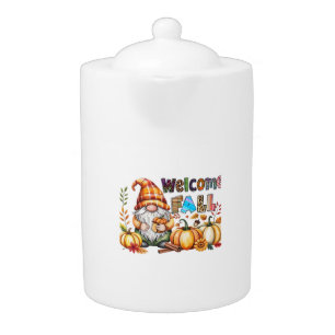 Welcome Fall Gnomes Classic T-Shirt.png Teapot