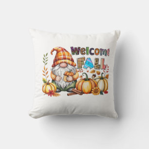 Welcome Fall Gnomes Classic T-Shirt.png Throw Pillow