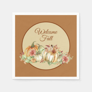 Welcome Fall Pretty Paper Napkins