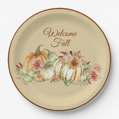 Welcome Fall Pretty Paper Plates