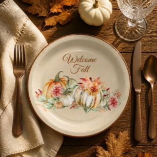 Welcome Fall Pretty Paper Plates