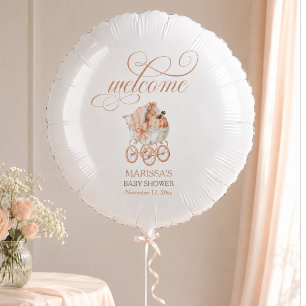 Welcome Fall Pumpkin Baby Shower Balloon