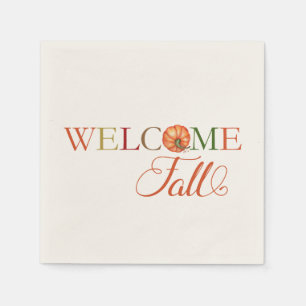Welcome Fall Pumpkin Napkins