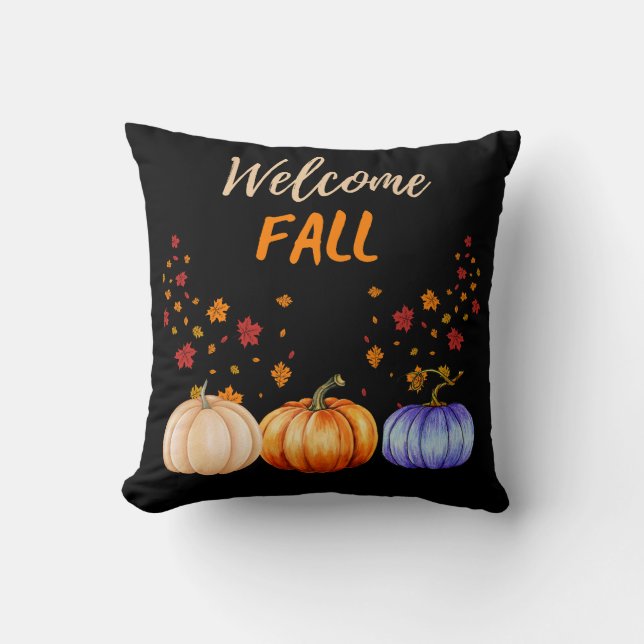 WELCOME FALL VIBES   THROW PILLOW (Front)
