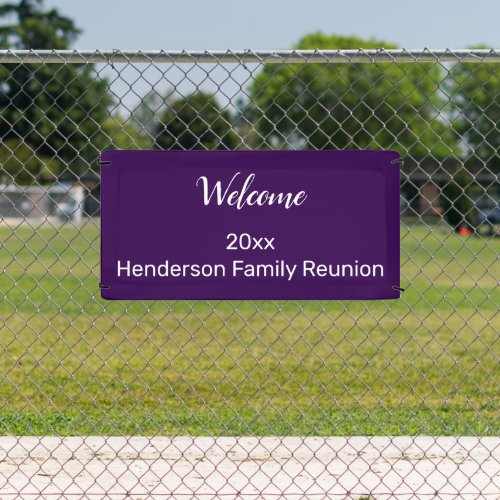 Welcome Family Reunion Dark Purple White Your Name