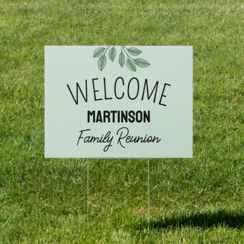 Welcome Family Reunion Summer Tree Branches Sign