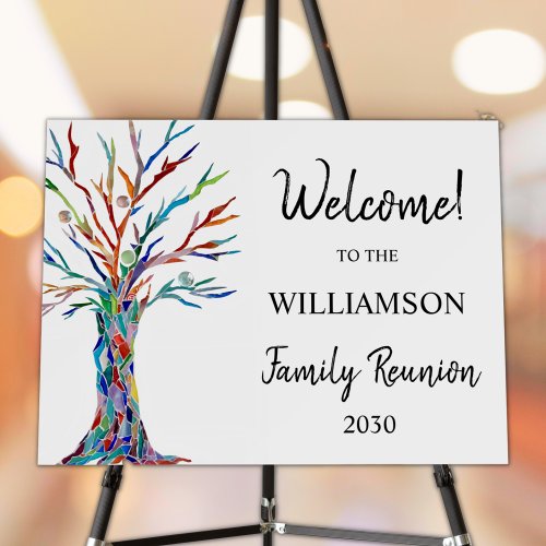 Welcome Family Tree Family Reunion Foam Board