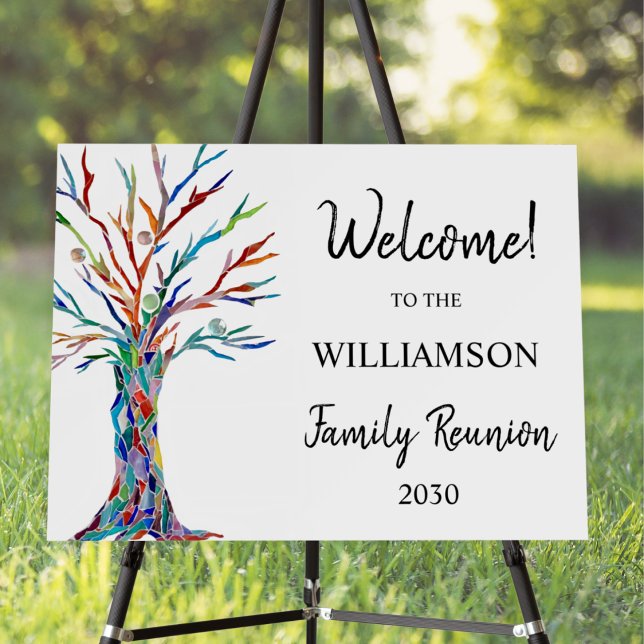 Welcome Family Tree Family Reunion Foam Board (Creator Uploaded)