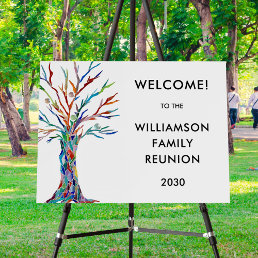 Welcome Family Tree Family Reunion Yard Sign