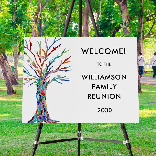 Welcome Family Tree Family Reunion Yard Sign