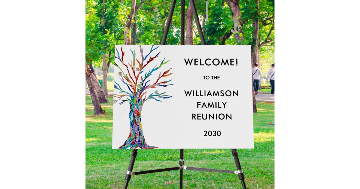 Welcome Family Tree Family Reunion Yard Sign | Zazzle