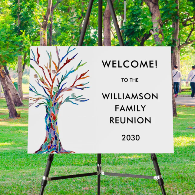 Welcome Family Tree Family Reunion Yard Sign | Zazzle