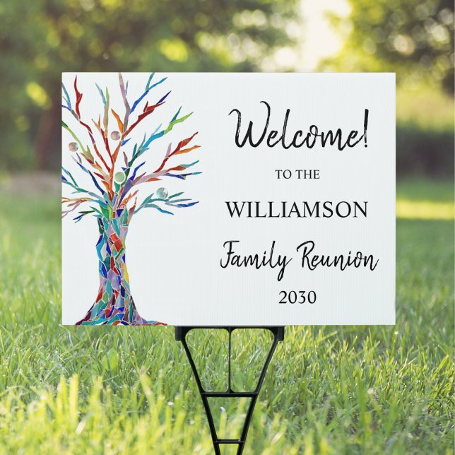 Welcome Family Tree Family Reunion Yard Sign (Creator Uploaded)