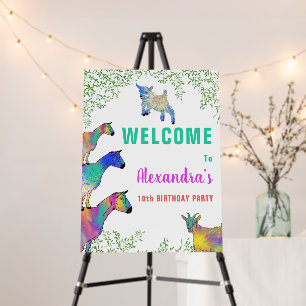 Welcome Farm Goat Themed Birthday Party Foam Board