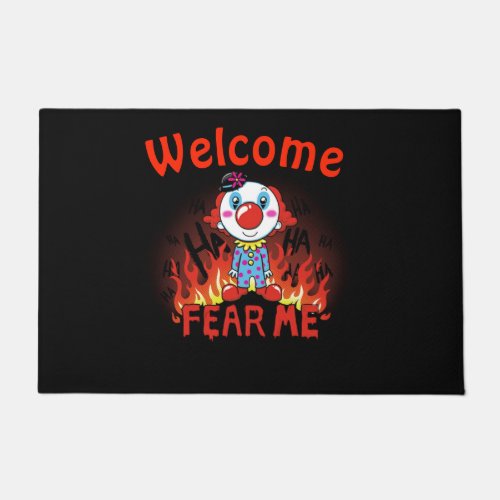 Welcome Fear Me Clown Doormat