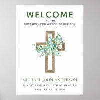 Welcome First Holy Communion Dusty Eucalyptus