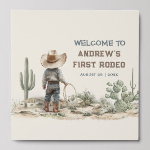Welcome First Rodeo Template Sign Peel And Stick Photo Tile