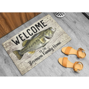 Welcome Bass Fishing Tin Sign