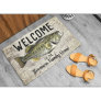Welcome Fishing Bass Family Name Home Cottage Doormat