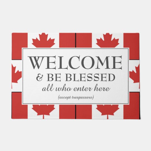 WELCOME  Flag of CANADA Doormat