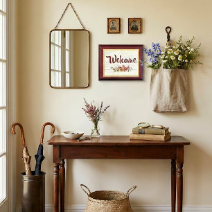 Welcome floral Plaque