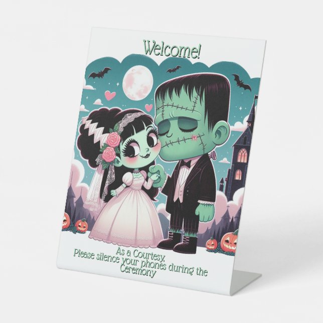 Welcome-Frankenstein and his Bride Sign (Front)