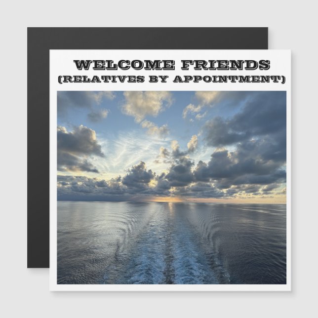 WELCOME FRIENDS CRUISE SHIP DOOR MAGNET (Front/Back)