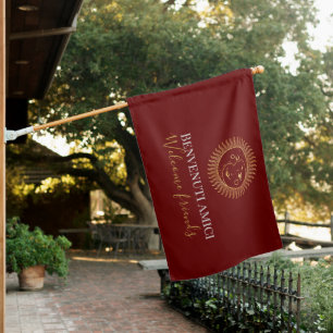Welcome Friends English / Italian House Flag